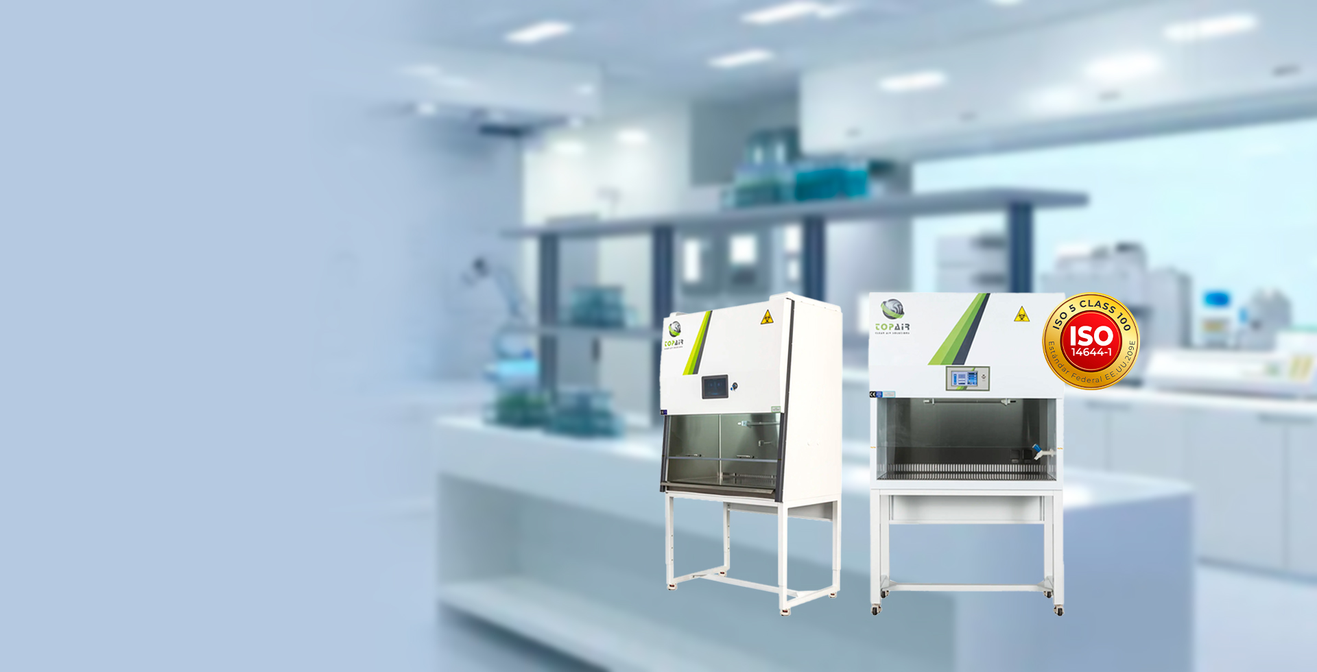 Nivel de limpieza ISO 5/CLASS 100 según ISO 14644-1 y el estándar federal de EE. UU. 209E